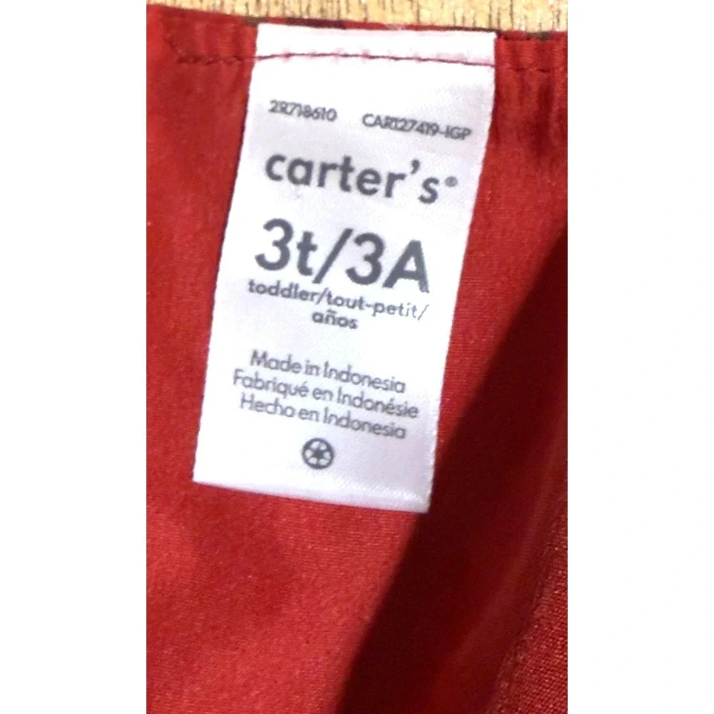 Carter's Girls Tartan Plaid Dress Size 3Toddler, with Petticoat